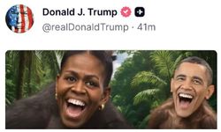 Trump'tan ırkçı paylaşım: Obama çiftine maymun benzetmesi