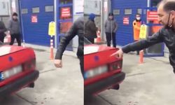 TÜVTÜRK'te sunulan gerekçe çileden çıkardı! Sinir krizi geçiren adam aracını parçaladı