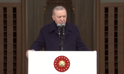 Cumhurbaşkanı Erdoğan, Hacı İbrahim Demir Camii'nin açılışında konuşuyor