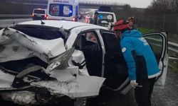 Dolu yağışı zincirleme kazaya neden oldu: 11 yaralı