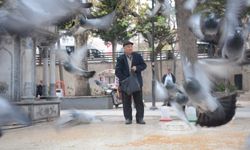 Bayramda bile güvercin dostlarını unutmadı!