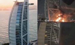 İran insansız hava aracı Burj Al Arab'ı vurdu! Dünyaca ünlü lüks otelde yangın çıktı