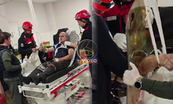 Göğsüne saplanan demir kesilerek çıkarıldı: Ameliyata itfaiye girdi | VİDEO