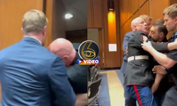 Polis, Kongre'de Trump'ı protesto eden eski askerin kolunu kırdı! I VİDEO