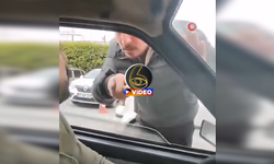 Ailesinin yanında saldırıya uğrayan sürücünün o anları kamerada! I VİDEO