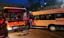İETT ile servis minibüsü çarpıştı: Çok sayıda yaralı var!
