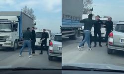 Bursa'da sürücüler birbirine girdi, vatandaşlar müdahale etti