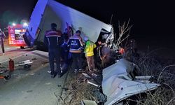 Keşan'da feci kaza: Tıra çarpan kamyonette 2 ölü