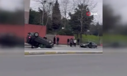 Küçükçekmece’de aracından inmek isteyen sürücüye otomobil çarptı!