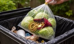 Lahana poşetinde sakladığı altınları çöpe atıldı