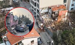 İstanbul'da metruk bina çöktü! Araç hurdaya döndü