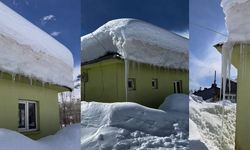 Ovacık'ta kar kalınlığı 2 metreyi geçti! Evler beyaz örtünün altında kayboldu