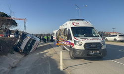 Yolcu minibüsü devrildi 8 yaralı | VİDEO