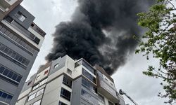 Bursa'da 8 katlı apartmanda yangın!