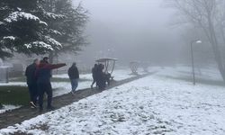 Bolu'da kar, yağmur ve sis! Görüş mesafesi 30 metreye düştü