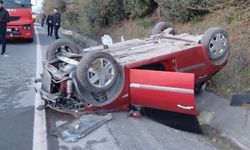 Orman Bölge Müdürlüğü görevlilerini taşıyan araç takla attı