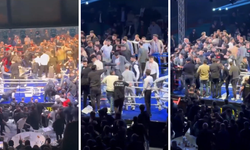 Boks şampiyonasında olaylı gece: Ringe onlarca kişi daldı