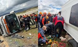 Diyarbakır-Bingöl yolunda yolcu aracı devrildi: 1 ölü, 13 yaralı!