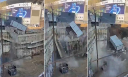 Fenerbahçe Stadı'nın yakınlarında korku dolu anlar! İnşaat alında duvar bir anda çöktü...