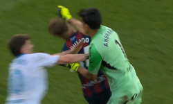 Aragon derbisinde skandal! Andrada rakibine yumruk attı