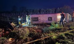 Bursa'da yolcu minibüsü devrildi: 1 ölü, 12 yaralı!