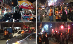 Derbi bitti kutlamalar başladı: Galatasaray taraftarı sokakta