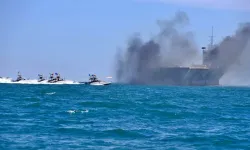 Hürmüz’de Gemi operasyonu görüntüleri