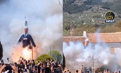 İspanya'daki festivalde Netanyahu kuklası yakıldı