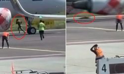 İtalya'da korku dolu anlar! Uçağın motoruna koşan adam korkunç şekilde can verdi