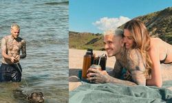 Galatasaray'ın kaptanı Mauro Icardi Fenerbahçe galibiyetinin ardında sevgilsi China Suarez ile Şile koyunda