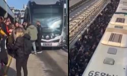 Metrobüs duraklarında gerginlik: Vatandaşlar metrobüsün önünü kesti!