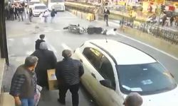 İstanbul Sultangazi'de motosiklet yayaya çarptı! O anlar anbean kameraya yansıdı