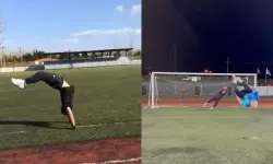 Harika bir gol ve ardından gelen takla şov...