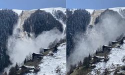 Trabzon’daki çığ anı cep telefonu kamerasına yansıdı