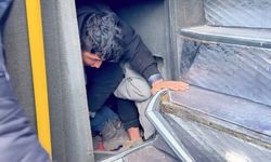 Yozgat'ta boş yolcu otobüsünün bagajından 53 göçmen çıktı