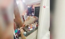 Zeytinburnu’nda beton dökme çalışması yan binanın duvarını yıktı