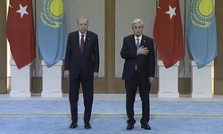 Astana'da Cumhurbaşkanı Erdoğan'a resmi karşılama
