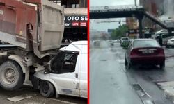 Damperi açık kamyon üst geçidi yıktı: Çok sayıda yaralı var
