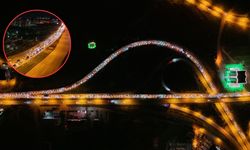 Kırıkkale'de tatil dönüşünün trafiği havadan görüntülendi