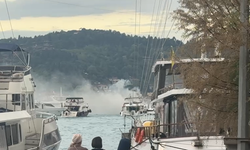 İstanbul Bebek'te yat yangını!