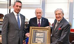 MHP Genel Başkanı Devlet Bahçeli, Rahmi Koç ve Ali Koç'u kabul etti