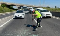 Tekirdağ'da yoldaki tehlikeyi böyle önledi: Trafik polisinden alkışlanacak hareket