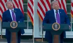 Trump'ın panik anları: Havada süzülen kuşu saldırı drone'u sandı