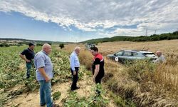 Keşan’da yağmur ve fırtınadan zarar gören ekili alanlarda inceleme