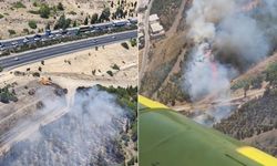 İzmir'de Buca'daki yangına havadan ve karadan müdahale