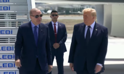 Cumhurbaşkanı Erdoğan, Trump'ı havalimanında karşıladı: İşte o görüntüler