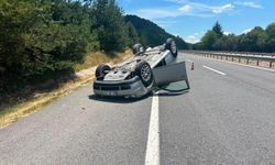 Bilecik'te otomobil takla attı: 3 kişi yaralandı