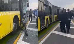 Beylikdüzü'nde iki İETT özel halk otobüsü çarpıştı: 2 kişi yaralandı