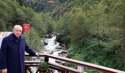 Cumhurbaşkanı Erdoğan Ayder'e gitti