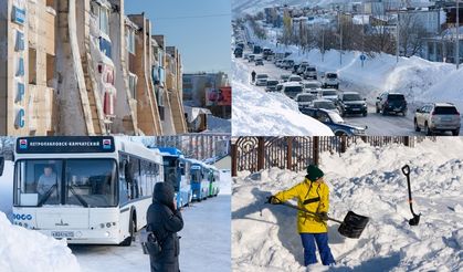 Rusya Kamçatka'da kartpostallık kareler: Beyazın en sert hali